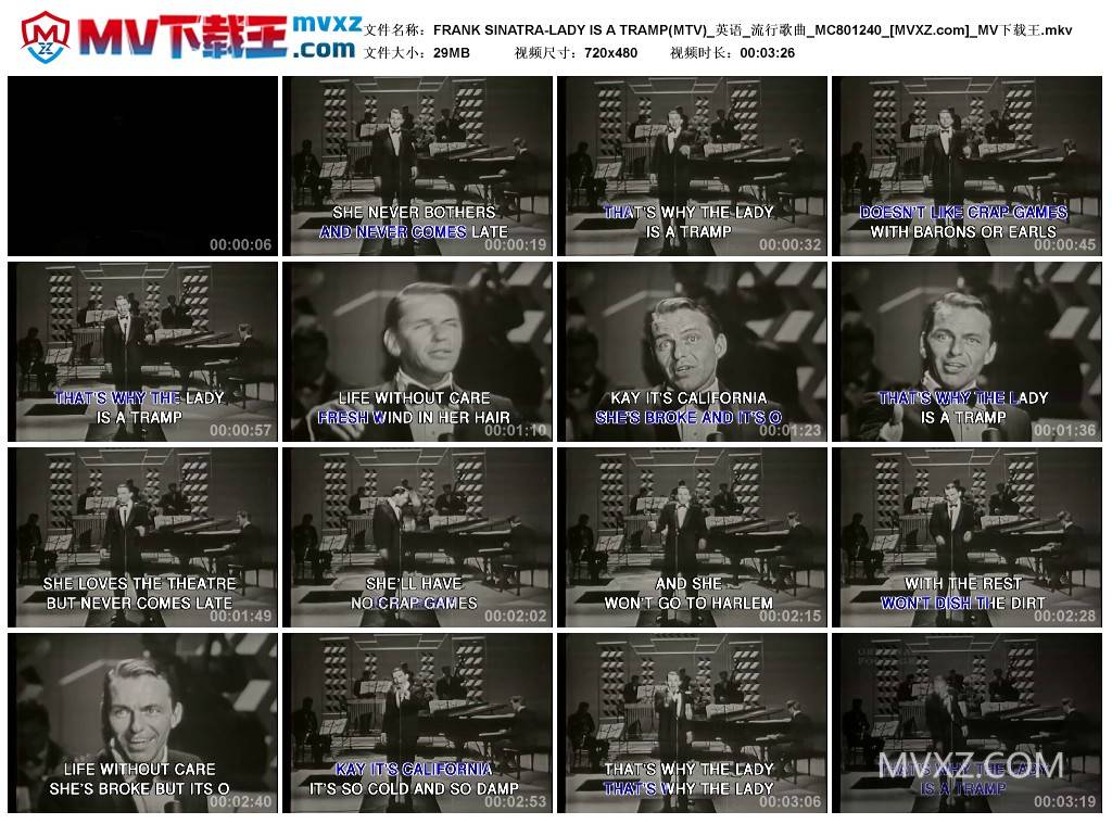 FRANK SINATRA-LADY IS A TRAMP(MTV)_英语_流行歌曲_MC801240